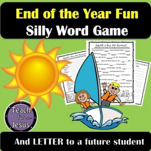 End of Word Parts of Speech Review Game