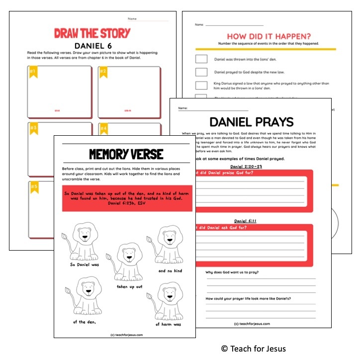 Daniel and the Lions' Den Sunday School Lesson