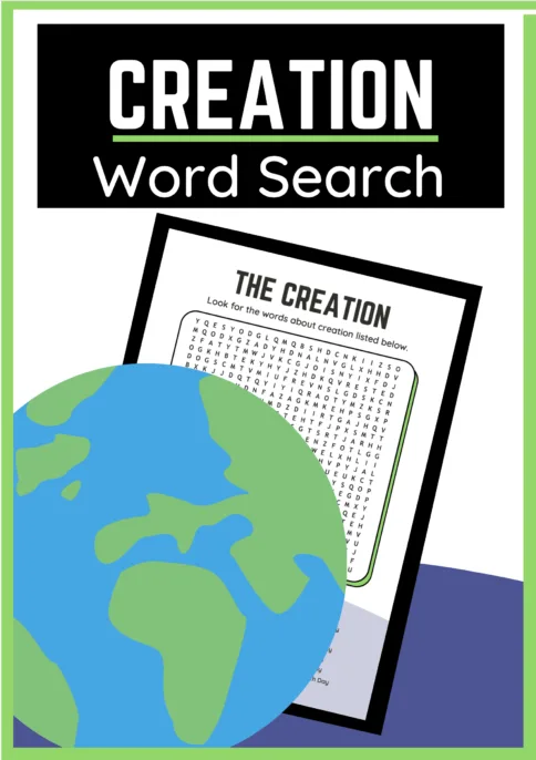 Creation Bible Word Search for Sunday School Activity