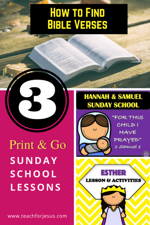 Print and go Sunday school Lessons
