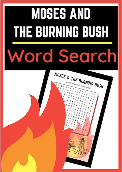 Moses and the Burning Bush Word Search