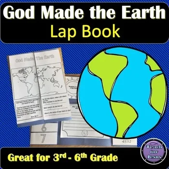 God Made the World
Creation Lap Book from Genesis
God made the Earth and everything in it! This makes a great creation lesson.
Students will look up verses in the Bible to match them with the given verse references. These references remind the students that God made the entire world and nothing is too big for God. God is our maker and our helper. God is our creator!