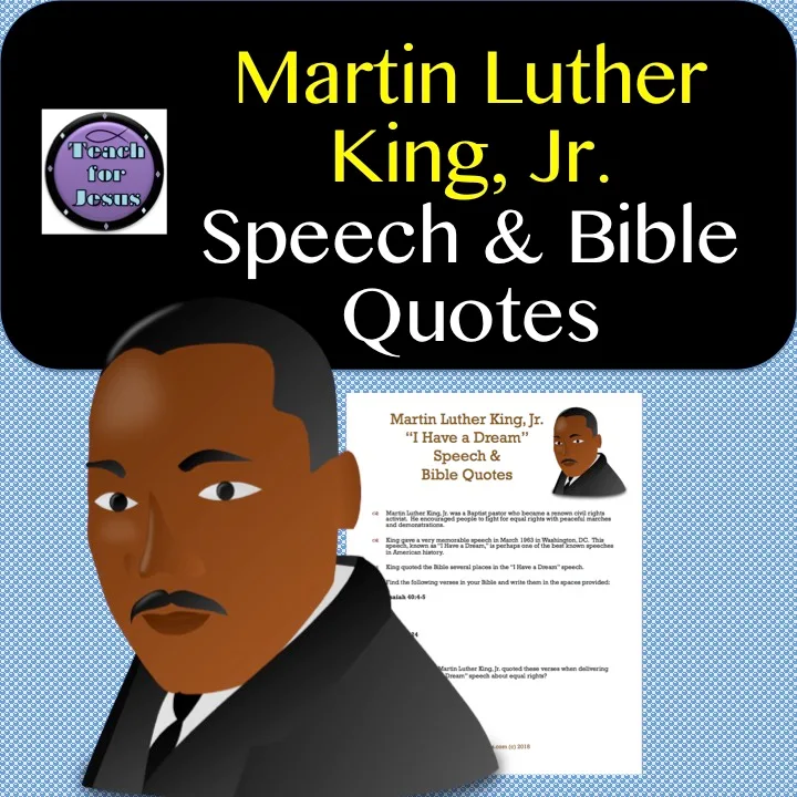 Martin Luther King, Jr. Speech and Bible Quotes