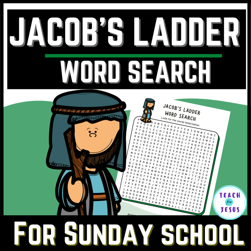 Jacob's Ladder Word Search for Sunday school