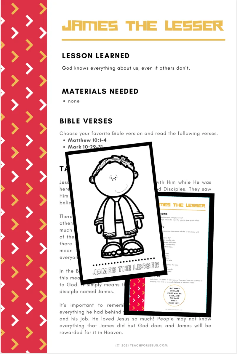 Preschool Devotion: Peter the Rock Preschool-Bible-Lesson-Jesus-12-Disciple-James; printable-pictures