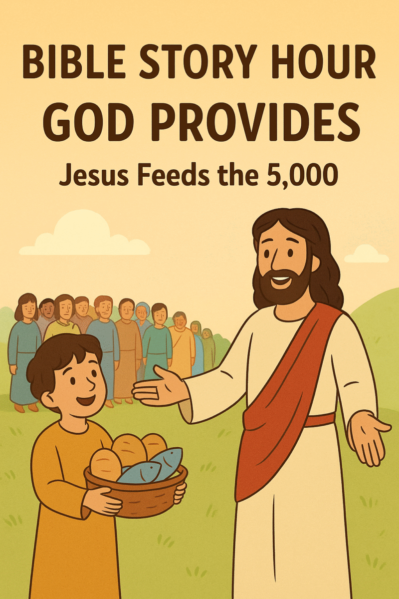 Jesus feeds 5,000 bible story hour