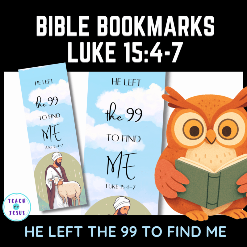 printable bible verse bookmarks form Luke 15 showing Jesus as a shepherd