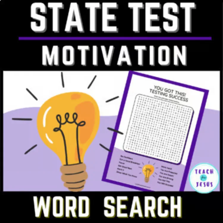 state test encouragement word search