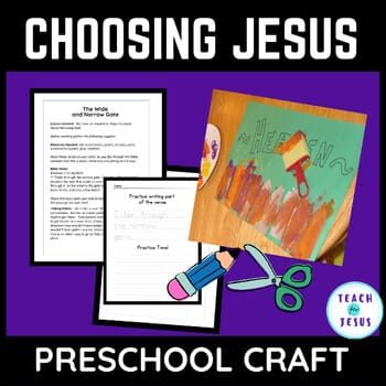 toddler bible lesson about choosing Jesus - the wide and narrow gate